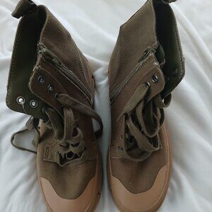 kids canvas combat boots